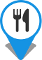 icon blue restaurant